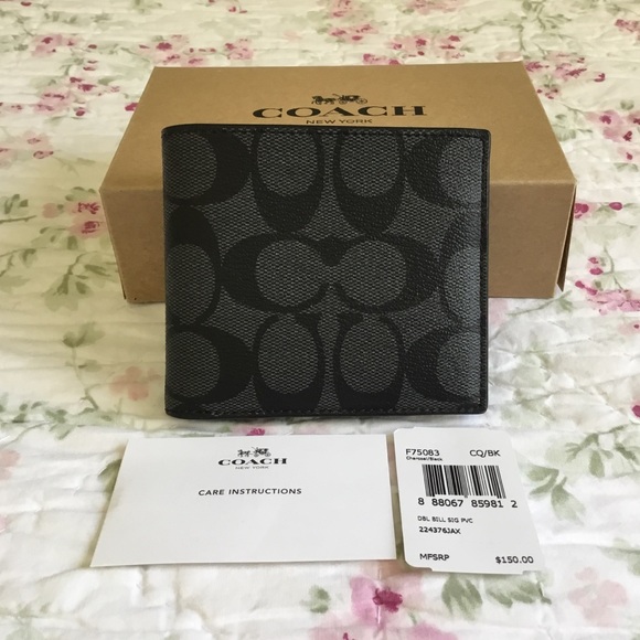 🌻Coach Men’s Wallet Double Billfold NWT. - Picture 5 of 6